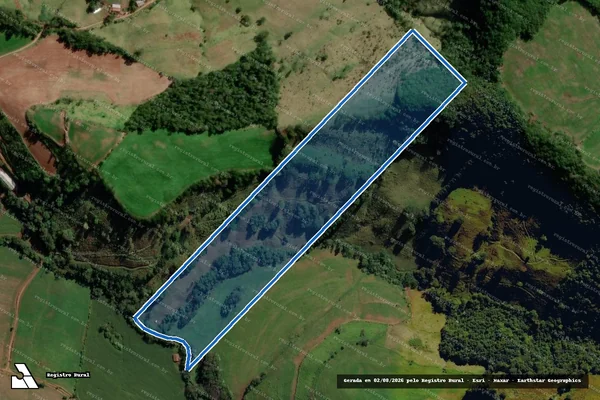 Imagem de satélite de Parte dos Lotes Rurais nºs 14 e 12 - PLR 14 E 12 em Anchieta - SC