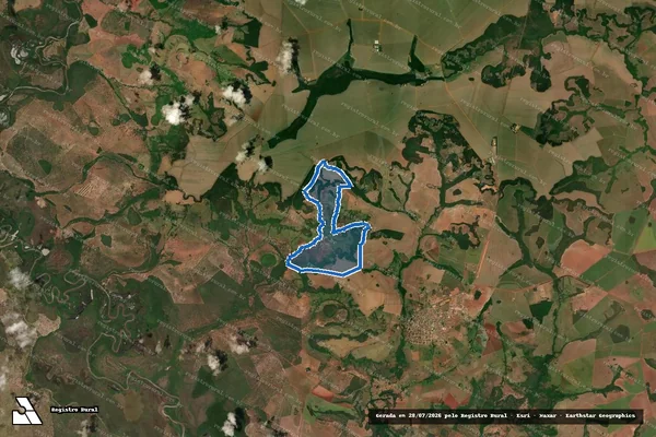 Imagem de satélite de FAZENDA SANTA MARIA em Serranópolis - GO