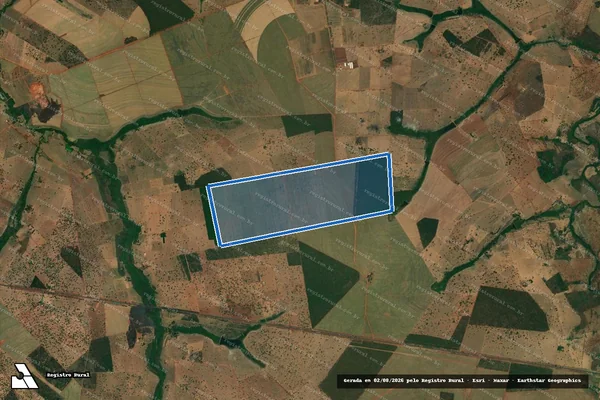 Imagem de satélite de FAZENDA SÃO VICENTE - Parte 1 em Santa Vitória - MG
