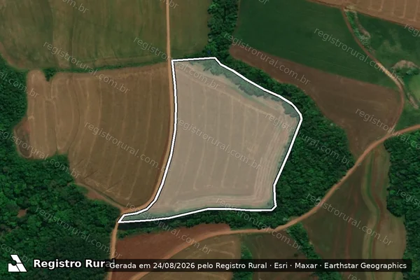 Imagem de satélite de LOTE RURAL N° 30-B - 30-AA da Gleba n° 10-PO - Parte 2 em Pérola d'Oeste - PR