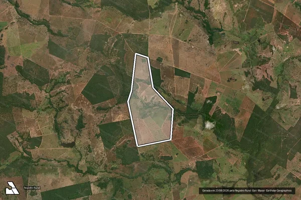 Imagem de satélite de FAZENDA TRES IRMÃOS - 001 em São Miguel do Araguaia - GO