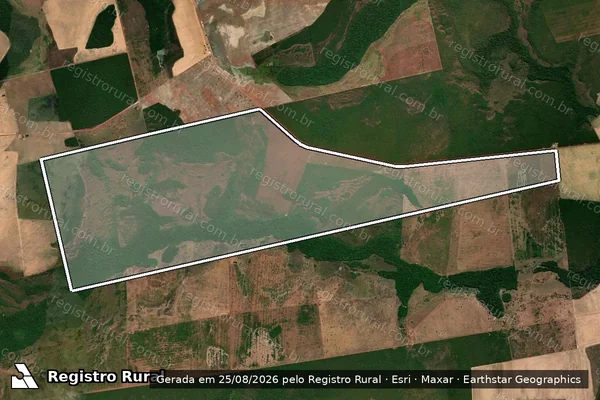 Imagem de satélite de FAZENDA PONDEROSA LOTE 37-B, LOTº LAGOA GRANDE - 001 em Pium - TO