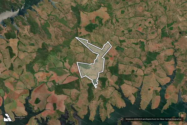 Imagem de satélite de FAZENDA SERRA NEGRA E PALMARES em Corumbaíba - GO