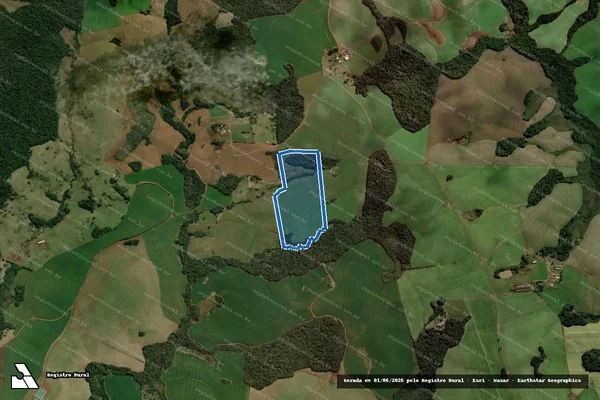 Imagem de satélite de COLONIA SANTA BARBARA  - Única em Campos Novos - SC