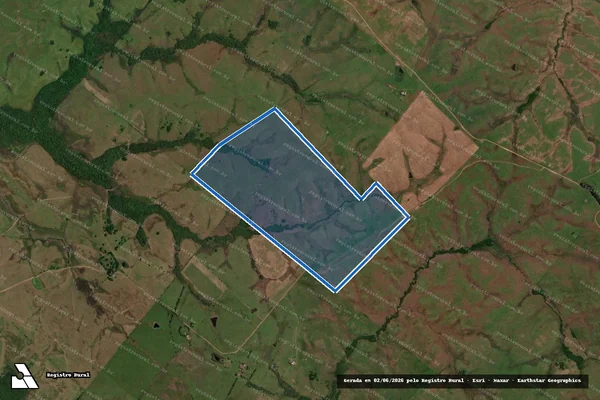 Imagem de satélite de Fazenda Primavera em Lavras do Sul - RS
