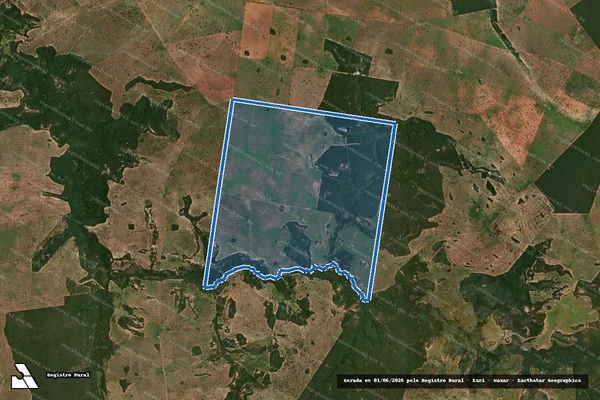 Imagem de satélite de FAZENDA PRATINHA - Parte 1 em Figueirão - MS