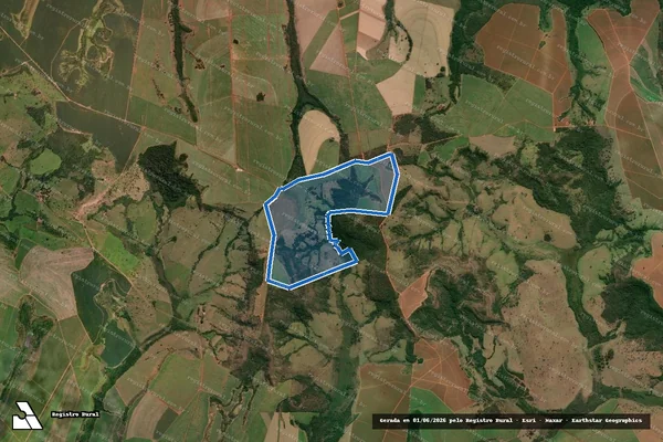 Imagem de satélite de Fazenda Barreiro - Faz. Barreiro em Campo Florido - MG