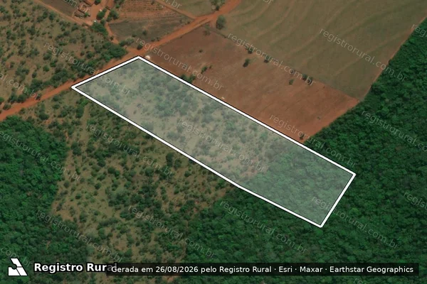 Imagem de satélite de FAZENDA BABILÔNIA - GLEBA 02 em Monte Alegre de Minas - MG
