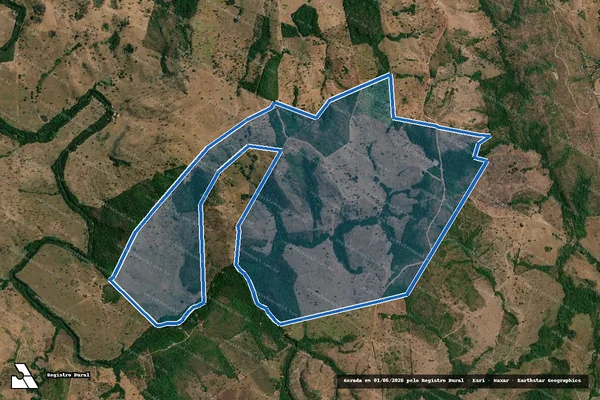 Imagem de satélite de FAZENDA SIDERAL em Colméia - TO