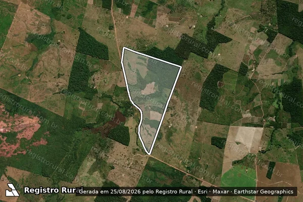Imagem de satélite de SÍTIO NOSSA SENHORA DA PAZ VI - SÍTIO NOSSA SENHORA DA PAZ VI em Floresta do Araguaia - PA