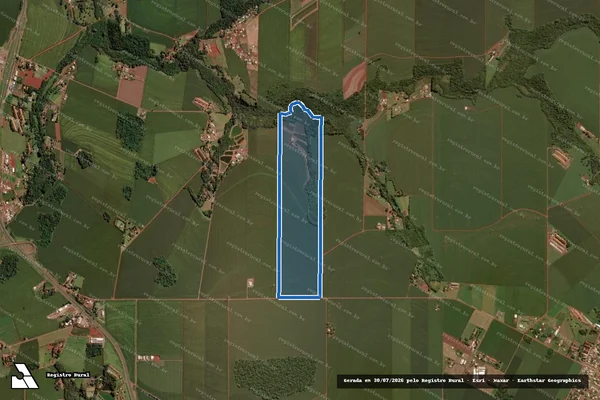 Imagem de satélite de Lotes Rurais n°s 3/4, do Perímetro ?A? da Faz. Britânia - Parte 1 em Toledo - PR