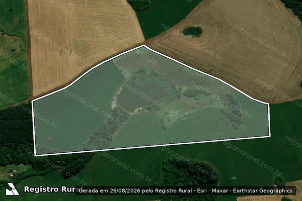 Imagem de satélite de Parte do Lote Rural N°77, Núcleo Barro Preto - Gleba 01 em Coronel Vivida - PR