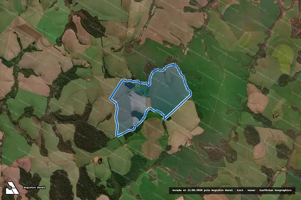 Imagem de satélite de FAZENDA MEDEIROS - Matrícula 133,136,15.983,12.054,12.055 em Palmeira das Missões - RS