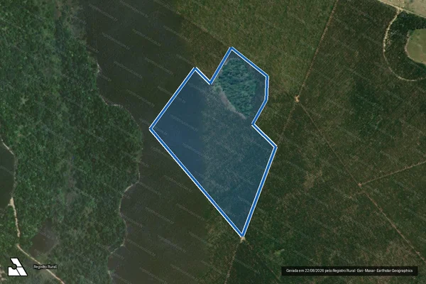 Imagem de satélite de Fazenda Boa Esperança - Matrícula 9691 em Teixeira de Freitas - BA