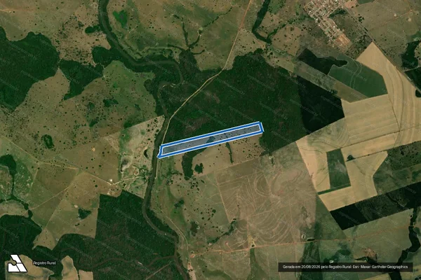 Imagem de satélite de Sítio Pedra Azul - Matrícula 4628 ? Gleba 001 em Lambari D'Oeste - MT