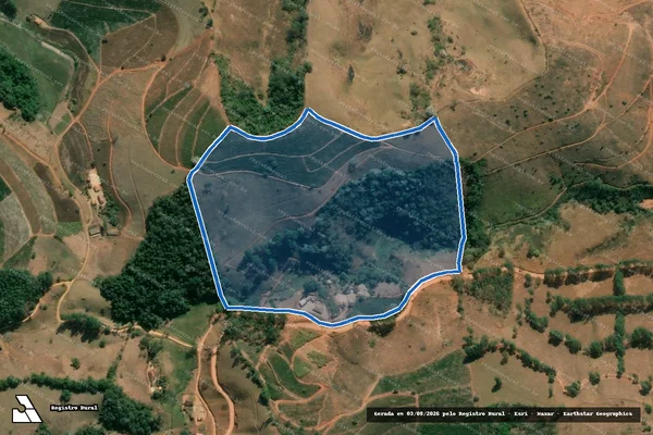 Imagem de satélite de FAZENDA SÃO BENTO - GLEBA A em Araponga - MG