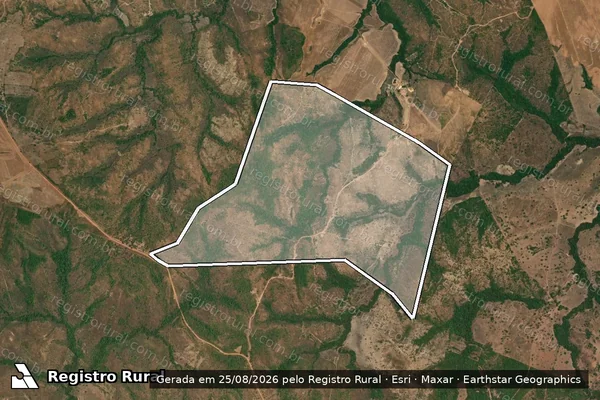 Imagem de satélite de FAZENDA SANTA HELENA, LOTE 12 - REMANESCENTE em Abreulândia - TO
