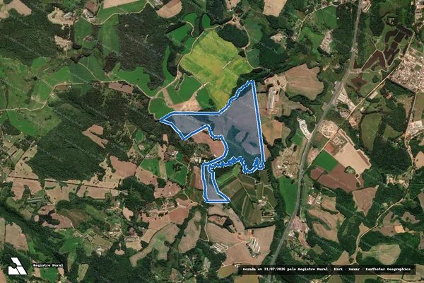 Imagem de satélite de terreno rural denominado São Cristovão - Parte 1 em Castro - PR