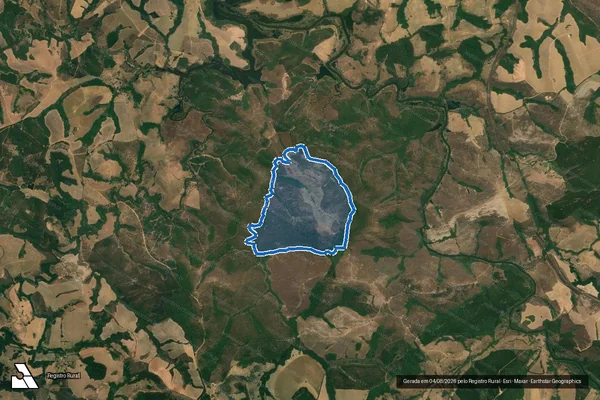 Imagem de satélite de FAZENDA DO ESPÍRITO SANTO - CAMPO DAS ÉGUAS - Parte 1 em São Vicente de Minas - MG