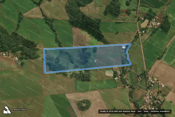 Imagem de satélite de Parte do Lote Rural nº 654 - Parcela 1 em Paraíso - SC