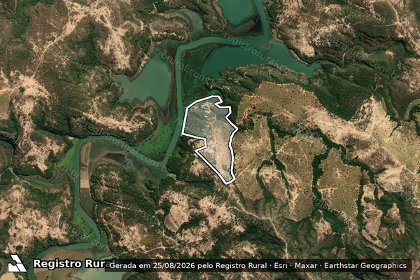 Imagem de satélite de FAZENDA CATAS ALTAS, lugar Retiro das Palmeiras - Parte 2 em Morada Nova de Minas - MG