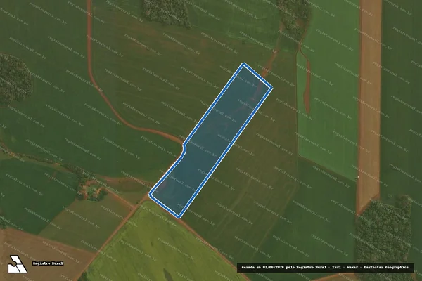 Imagem de satélite de Imóvel rural sem denominação - Matrícula 40804 em Fortaleza dos Valos - RS