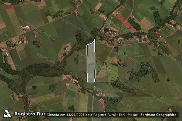 Imagem de satélite de Lote Rural N°125 do 22° Perimetro da Fazenda Britania - Parte 1 em Marechal Cândido Rondon - PR