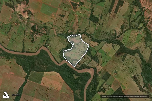 Imagem de satélite de Rancho Jatobá - Parte 1 em Coxim - MS