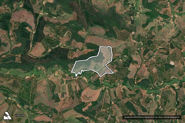 Imagem de satélite de FAZENDA BOA VISTA 2 - Parte 1 em Raul Soares - MG