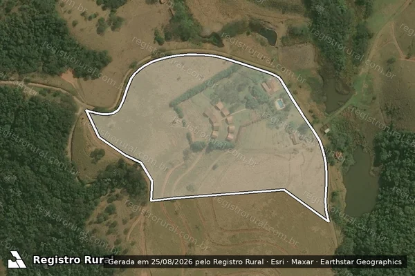 Imagem de satélite de Fazenda Boa Esperança - Gleba D - FAZENDA BOA ESPERANÇA - GLEBA D2 em Guaratinguetá - SP