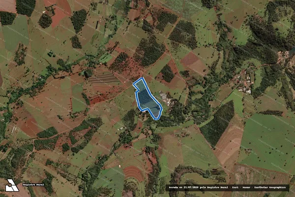 Imagem de satélite de FAZENDA DO SOBRADINHO L.D. CÓRREGO DO BEBEDOURO - 001 em Uberlândia - MG