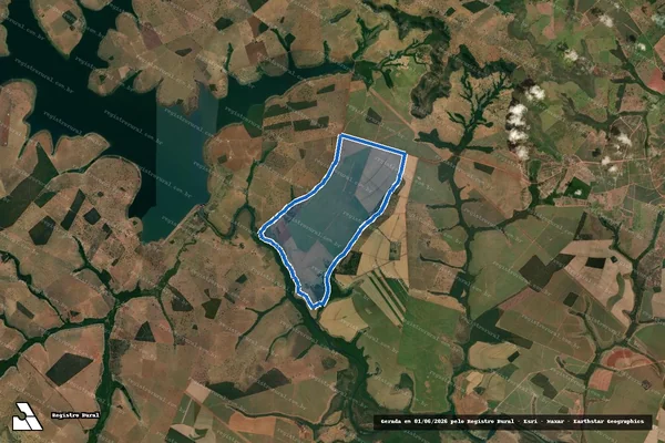 Imagem de satélite de FAZENDA CERVO - 1 ? REMANESCENTE em Caçu - GO