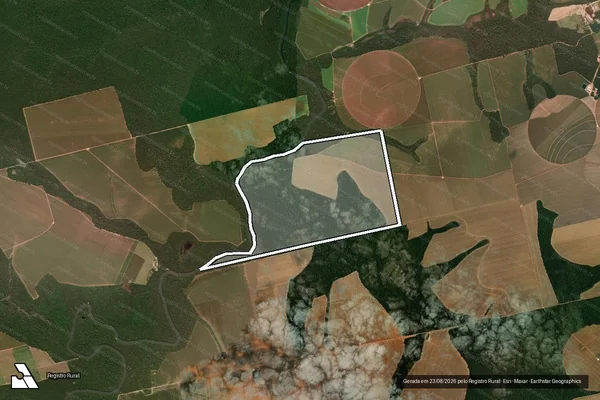 Imagem de satélite de FAZENDA RIO VERDE - Matricula 10881 em Sorriso - MT