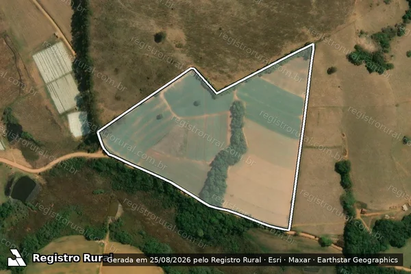 Imagem de satélite de FAZENDA VARINHA DA MATA - GLEBA 1 em Ipuiúna - MG