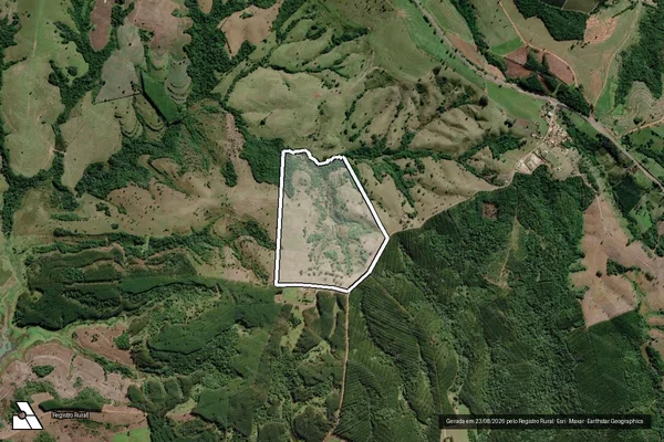 Imagem de satélite de Fazenda Santo Antônio  - Área 02 em Paranapanema - SP