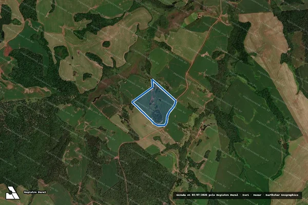 Imagem de satélite de Área I Lote Rural n°18 da Gleba n°01 do Projeto de Assentamento Vitória da União do Paraná - Única em Honório Serpa - PR