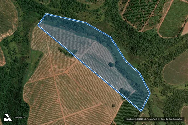 Imagem de satélite de Fazenda Emú II - Matrícula 1127 em Iacanga - SP