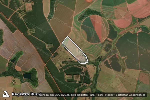 Imagem de satélite de Fazenda BOA ESPERANÇA - Parcela 1 em Uberlândia - MG