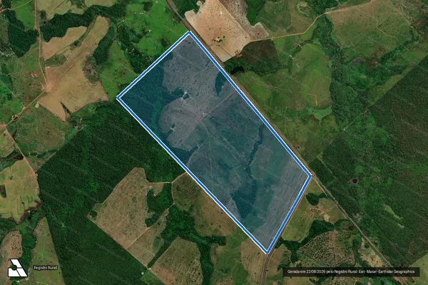 Imagem de satélite de FAZENDA MUNDIAL - PARCELA A em Piraquê - TO