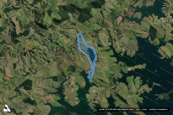 Imagem de satélite de FAZENDA NOSSA SENHORA APARECIDA - Gleba B em Ribeirão Claro - PR
