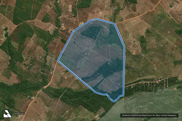 Imagem de satélite de FAZENDA RECREIO - 001 em Conceição do Araguaia - PA