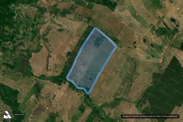 Imagem de satélite de Lote 102-Fazenda Dois Irmãos-P. A. Alvorada I
