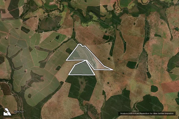 Imagem de satélite de FAZENDA PARAÍSO, LUGAR DENOMINADO PONTAL - Gleba 04 em Jataí - GO