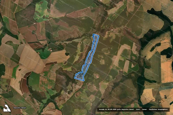 Imagem de satélite de Fazenda Santa Rita - Gleba 05 em Poxoréu - MT