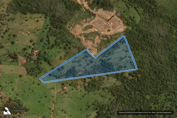Imagem de satélite de FAZENDA CÓRREGO DO MEIO - Parcela 1 em Brazabrantes - GO