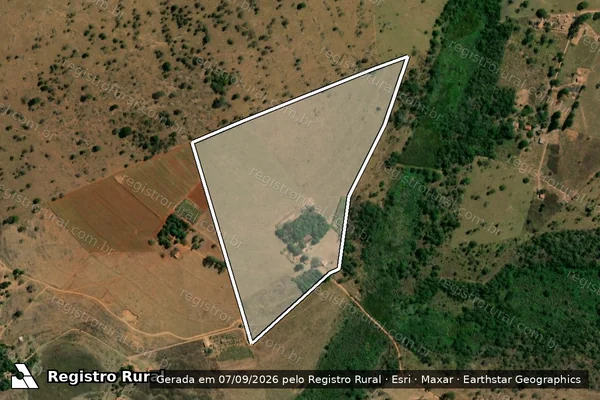 Imagem de satélite de LOTE 225 GLEBA A - PROJETO DE ASSENTAMENTO CANUDOS / LOTE 225 GLEBA A – P.A. CANUDOS