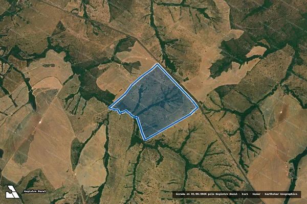 Imagem de satélite de FAZENDA ASA BRANCA, DESTAQUE DA FAZENDA FLORESTA DA SERRA - PARTE 1 em Corumbaíba - GO
