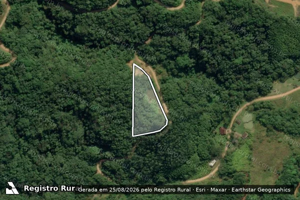 Imagem de satélite de Fazenda Guaricanas II em Ascurra - SC