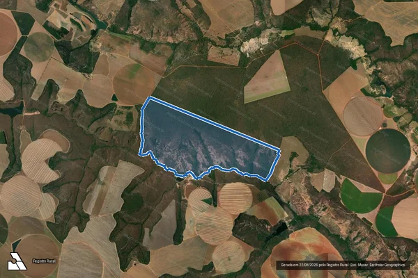 Imagem de satélite de FAZENDA ALMAS, LUGAR DENOMINADO BARRO BRANCO - 001 em Bonfinópolis de Minas - MG
