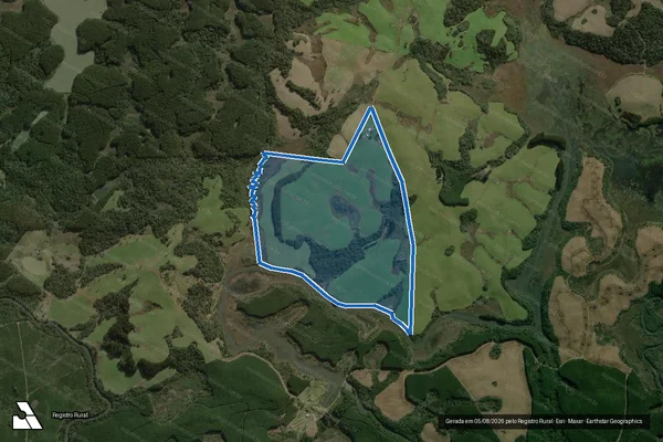 Imagem de satélite de Fazenda Portela - GLEBA ? 01 em Santa Cecília - SC